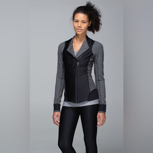 Lululemon Emerge Renewed Jacket in Black and Herringbone - EXCELLENT/LIKE NEW - Picture 5 of 13